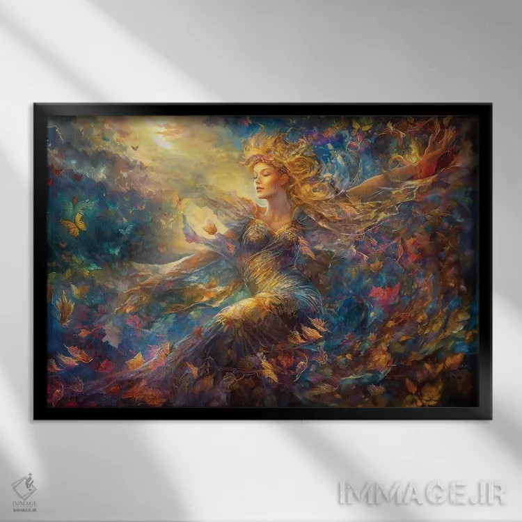 تابلو طوفان زیبا اثر کلودیا مککینی - نمای قابدار مشکی