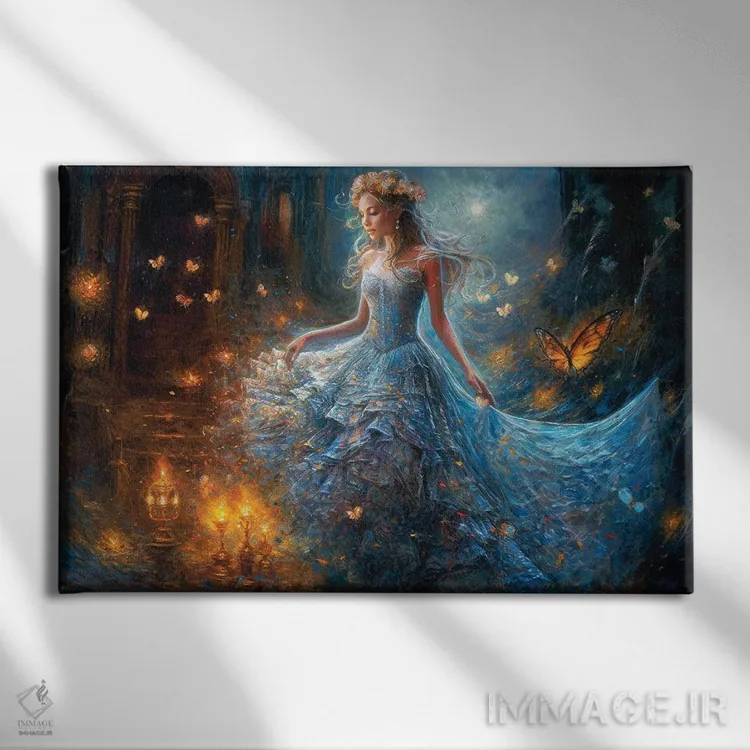 تابلو میتوانستم تمام شب برقصم اثر کلودیا مککینی - نمای روبهرو روی دیوار