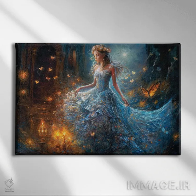 تابلو میتوانستم تمام شب برقصم اثر کلودیا مککینی - نمای روبهرو روی دیوار