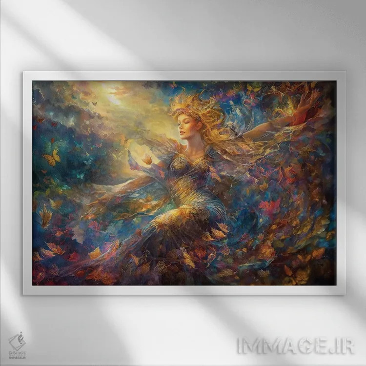 تابلو طوفان زیبا اثر کلودیا مککینی - نمای قابدار سفید