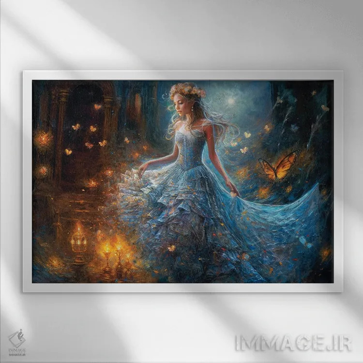 تابلو میتوانستم تمام شب برقصم اثر کلودیا مککینی - نمای قابدار سفید