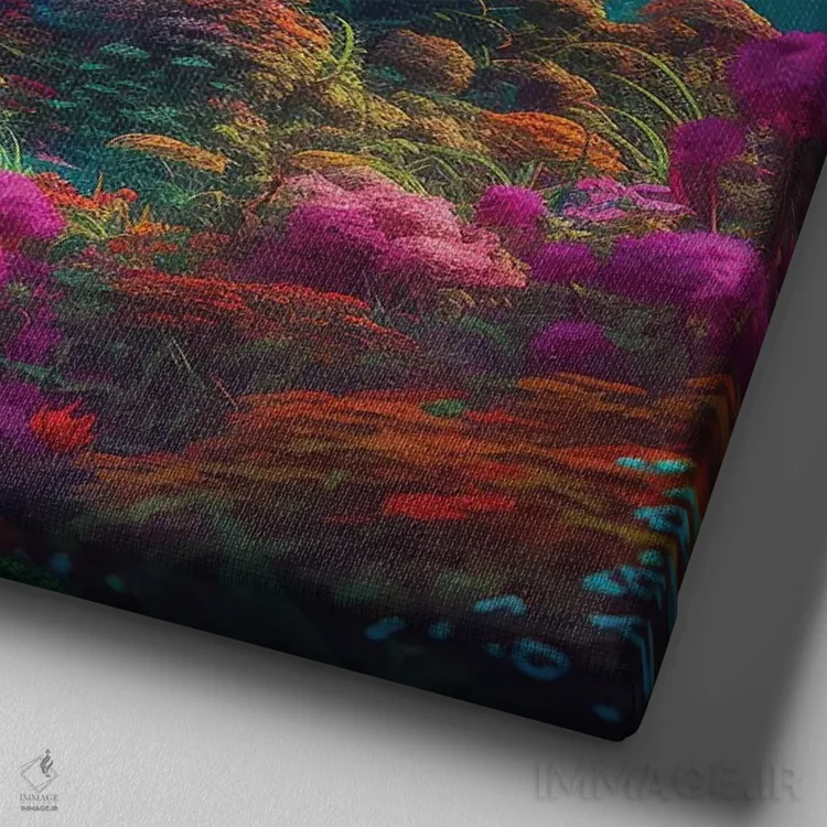 تابلو پاندای ذن اثر کلودیا مککینی - نمای نزدیک بافت بوم