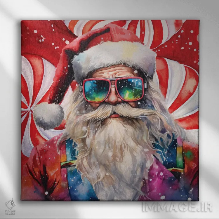 تابلو نعناع فلفلی پیچخورده اثر کلودیا مککینی - نمای روبهرو روی دیوار