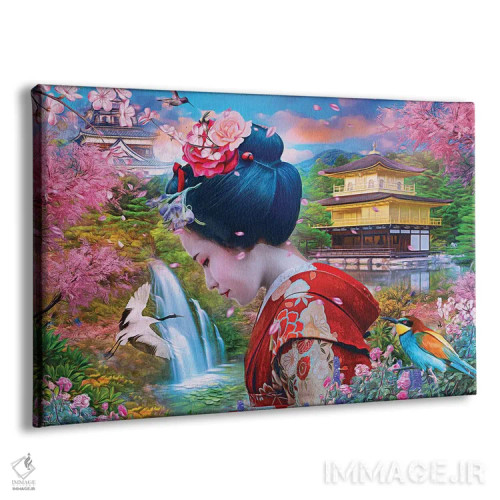 تابلو باغ گیشا اثر کلودیا مککینی - نمای پرسپکتیو محصول