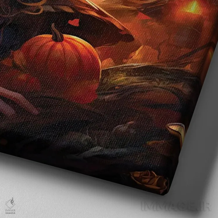 تابلو زمان جادویی اثر کلودیا مککینی - نمای نزدیک بافت بوم