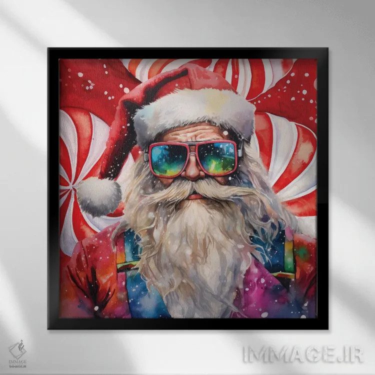 تابلو نعناع فلفلی پیچخورده اثر کلودیا مککینی - نمای قابدار مشکی