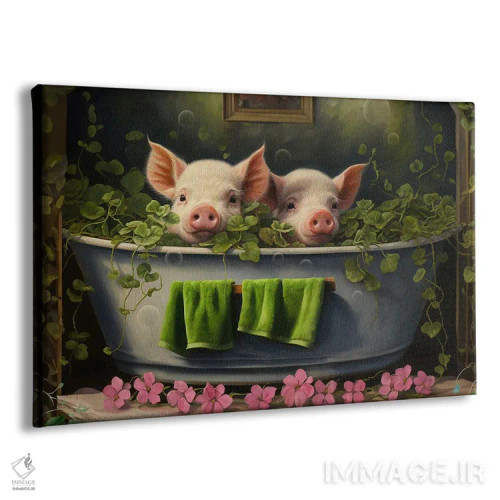 تابلو زمان حمام خوک کوچولوها اثر کلودیا مککینی - نمای پرسپکتیو محصول