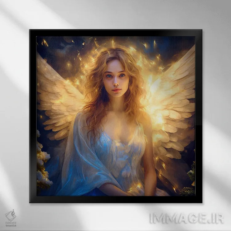 تابلو فرشتهٔ ظهور اثر کلودیا مککینی - نمای قابدار مشکی