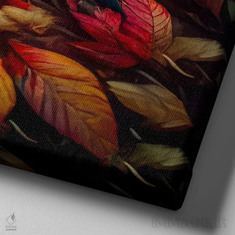 تابلو آواز پاییزی اثر کلودیا مککینی - نمای نزدیک بافت بوم