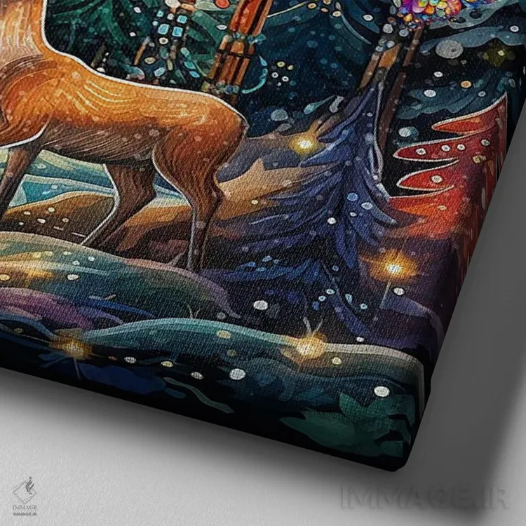 تابلو درخشش آسپن اثر کلودیا مککینی - نمای نزدیک بافت بوم