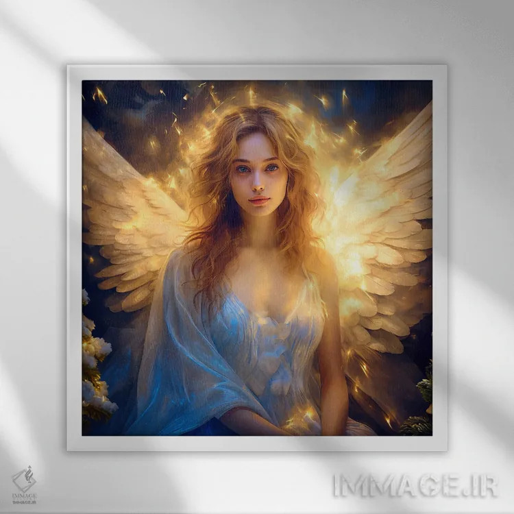 تابلو فرشتهٔ ظهور اثر کلودیا مککینی - نمای قابدار سفید