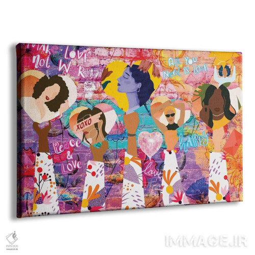 تابلو دستها و قلبها اثر کلودیا مککینی - نمای پرسپکتیو محصول