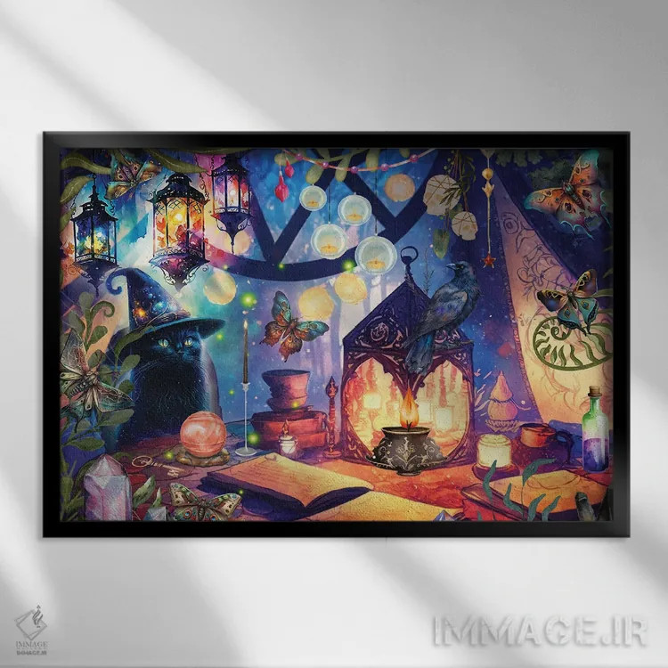 تابلو فالگیر اثر کلودیا مککینی - نمای قابدار مشکی