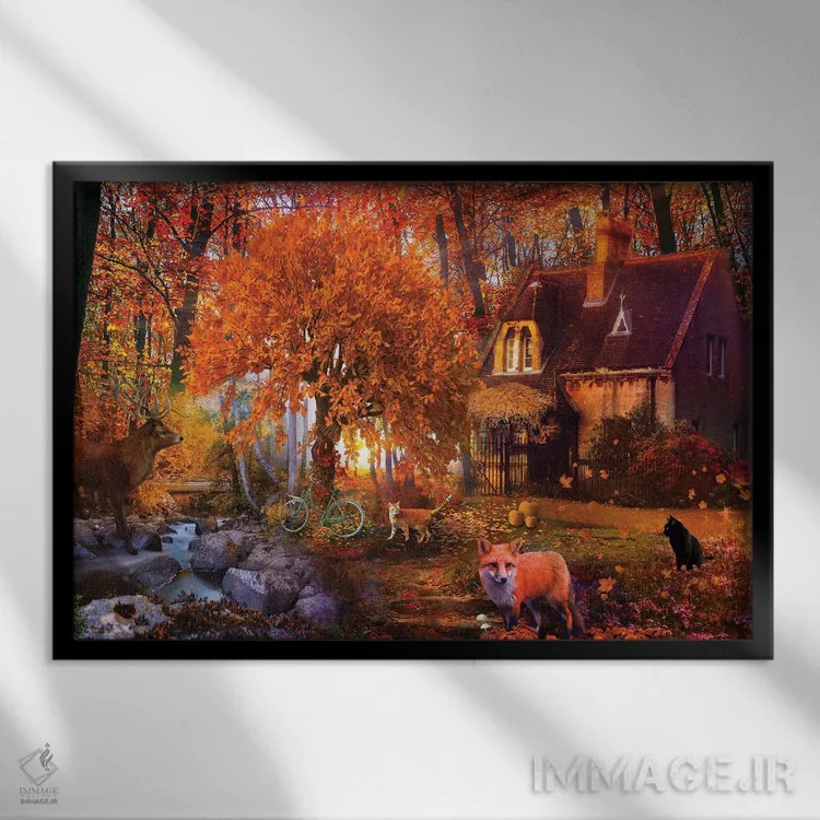 تابلو خانه برای تعطیلات اثر کلودیا مککینی - نمای قابدار مشکی