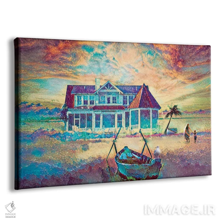 تابلو جزیرهٔ نخلها اثر کلودیا مککینی - نمای پرسپکتیو محصول