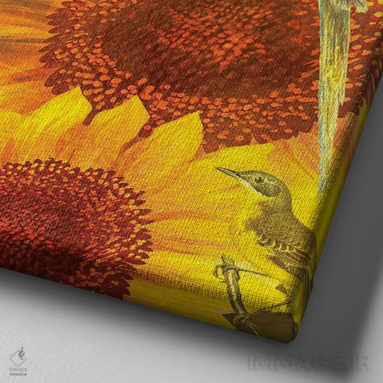 تابلو عزیز عزیزم اثر کلودیا مککینی - نمای نزدیک بافت بوم