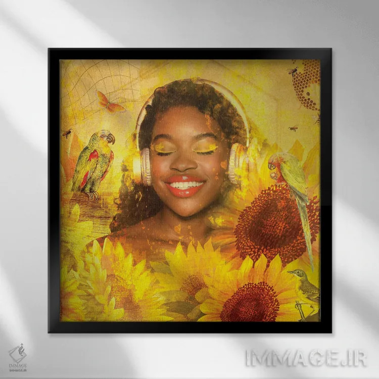 تابلو عزیز عزیزم اثر کلودیا مککینی - نمای قابدار مشکی