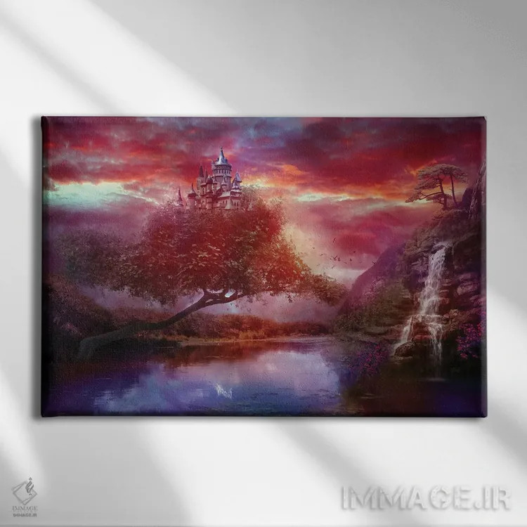 تابلو غروب عشق اثر کلودیا مککینی - نمای روبهرو روی دیوار