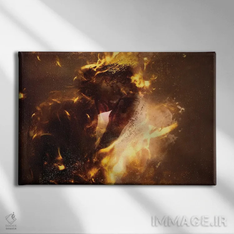 تابلو سقوط از لطف اثر کلودیا مککینی - نمای روبهرو روی دیوار