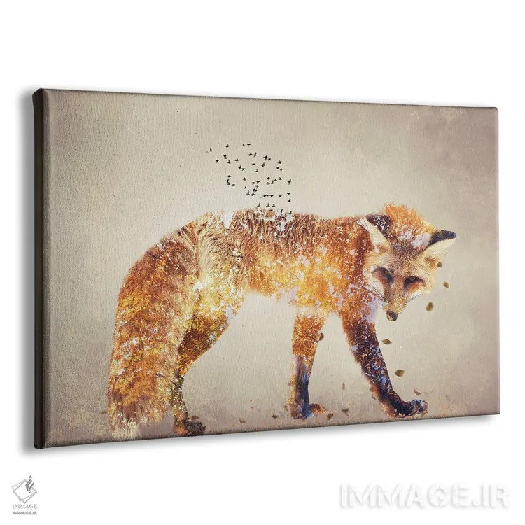 تابلو روباه پاییزی اثر کلودیا مککینی - نمای پرسپکتیو محصول