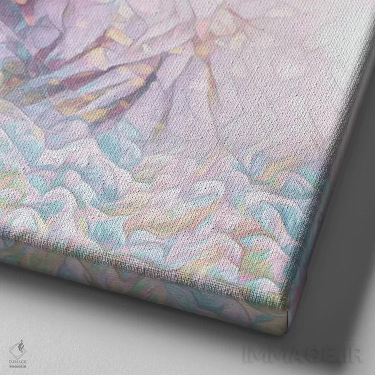 تابلو در شبی سرد زمستانی اثر کلودیا مککینی - نمای نزدیک بافت بوم