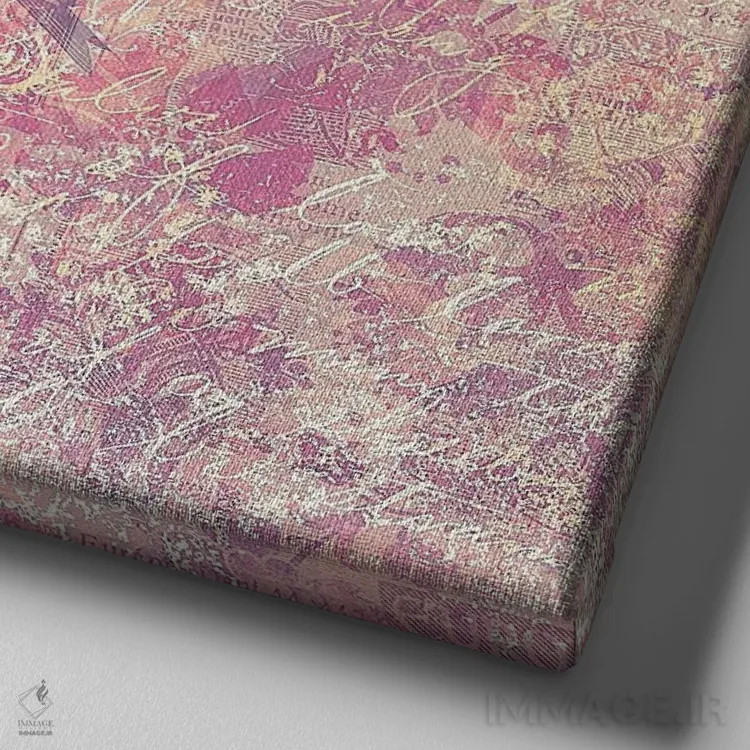 تابلو رمانتیک اثر کلودیا مککینی - نمای نزدیک بافت بوم