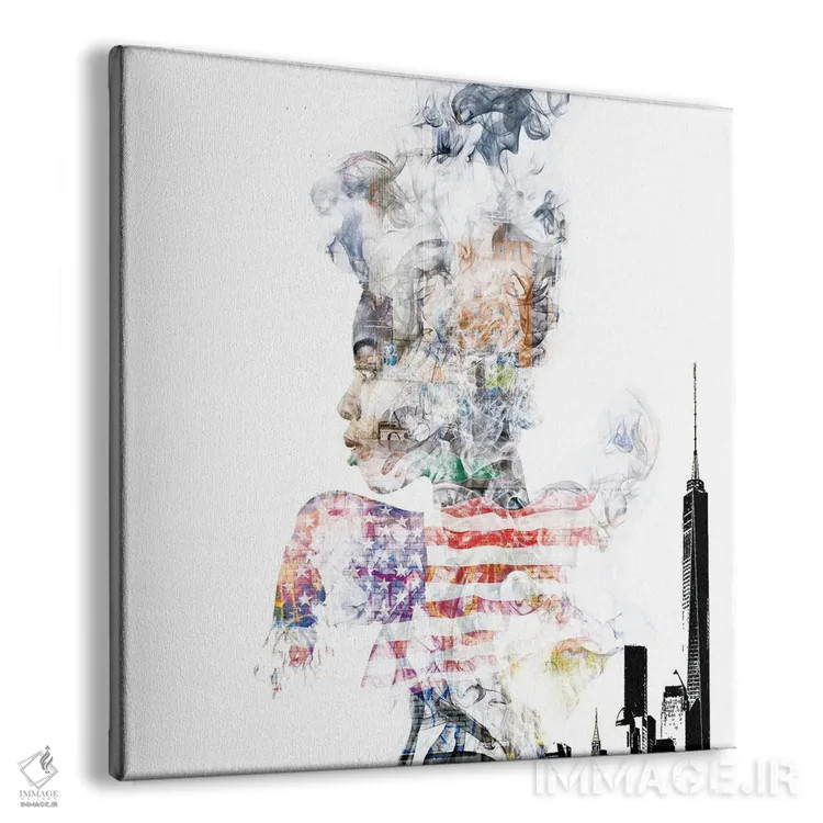 تابلو زن زندگی شهری آمریکا اثر کلودیا مککینی - نمای پرسپکتیو محصول