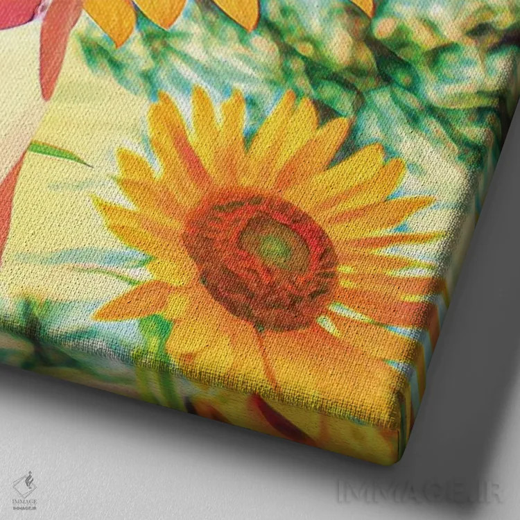 تابلو تابستان اینجاست تا بماند اثر کلودیا مککینی - نمای نزدیک بافت بوم