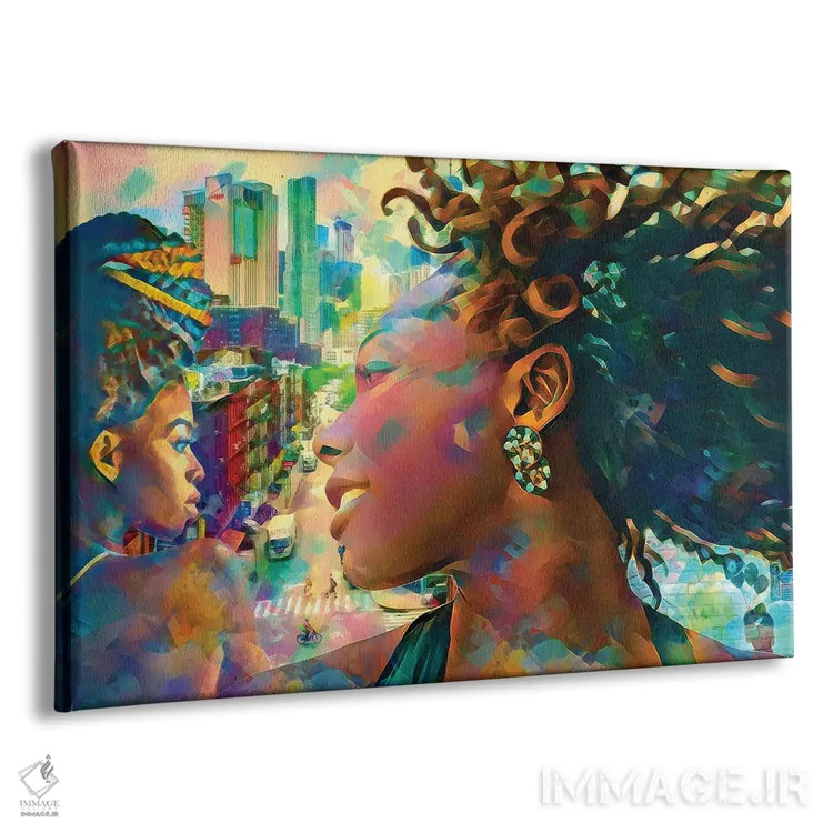 تابلو دختران شهر بزرگ اثر کلودیا مککینی - نمای پرسپکتیو محصول