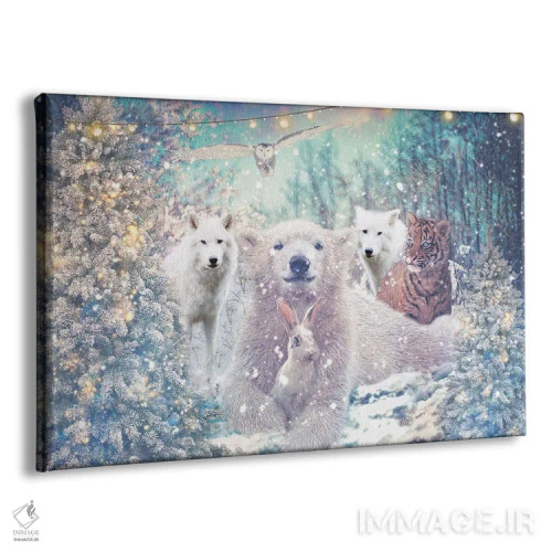 تابلو آغوش کریسمسی با دوستان اثر کلودیا مککینی - نمای پرسپکتیو محصول