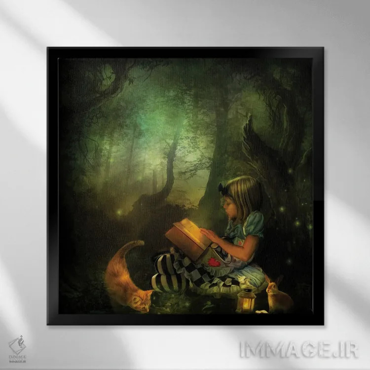 تابلو رویاهای واژهای اثر کلودیا مککینی - نمای قابدار مشکی