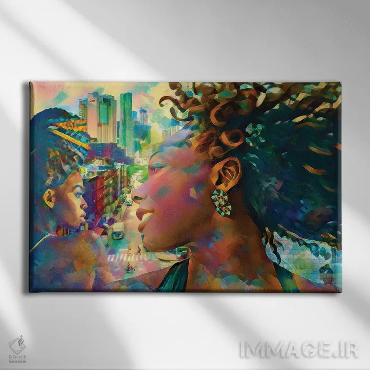 تابلو دختران شهر بزرگ اثر کلودیا مککینی - نمای روبهرو روی دیوار