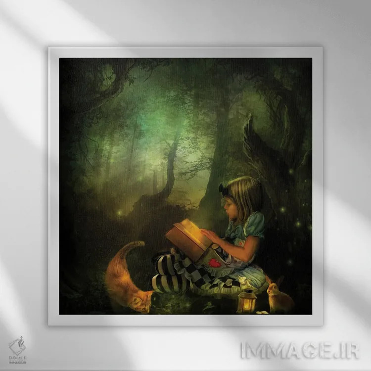 تابلو رویاهای واژهای اثر کلودیا مککینی - نمای قابدار سفید