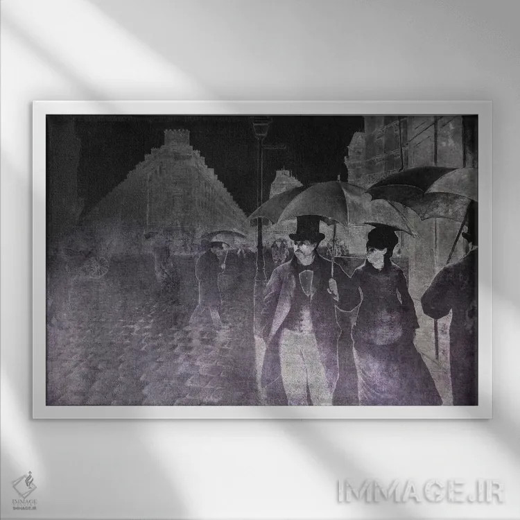 تابلو خیابان پاریس شماره یک اثر فایو بای فایو کالکتیو - نمای قابدار سفید