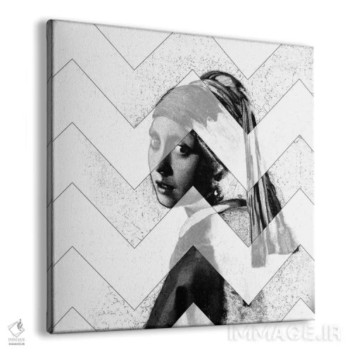 تابلو دختر با گوشواره مروارید شماره یازده اثر فایو بای فایو کالکتیو - نمای پرسپکتیو محصول