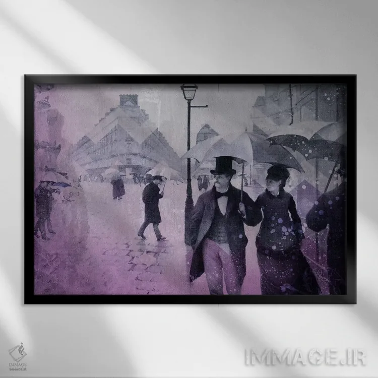 تابلو خیابان پاریس شماره سه اثر فایو بای فایو کالکتیو - نمای قابدار مشکی