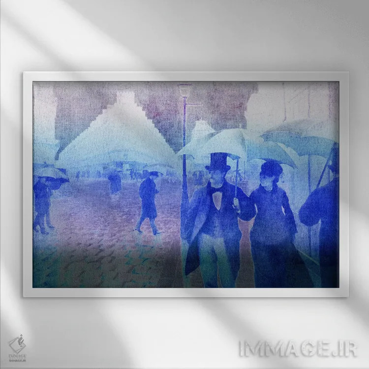 تابلو خیابان پاریس شماره شش اثر فایو بای فایو کالکتیو - نمای قابدار سفید