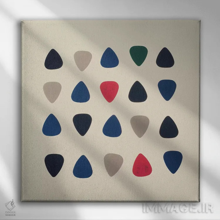 تابلو بیست و پنج اثر کارولین مینت - نمای روبهرو روی دیوار