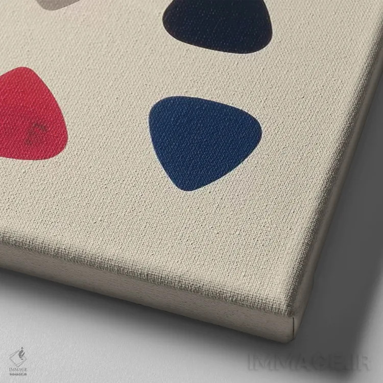 تابلو بیست و پنج اثر کارولین مینت - نمای نزدیک بافت بوم