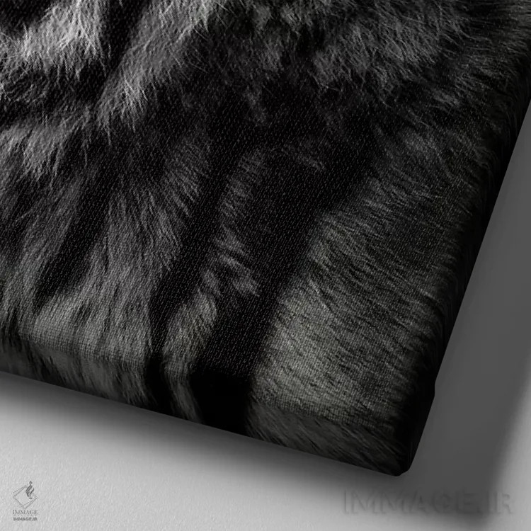 تابلو خمیازه نخستین چهارم اثر کریستین مِرمان - نمای نزدیک بافت بوم