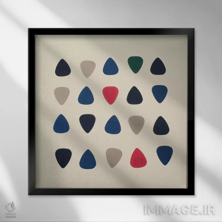 تابلو بیست و پنج اثر کارولین مینت - نمای قابدار مشکی