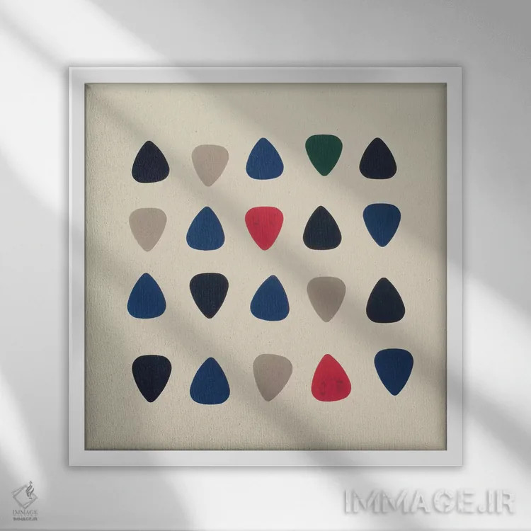 تابلو بیست و پنج اثر کارولین مینت - نمای قابدار سفید