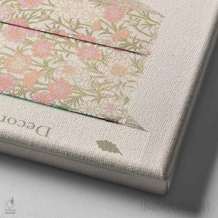 تابلو بالای کتابها اثر کارولین مینت - نمای نزدیک بافت بوم