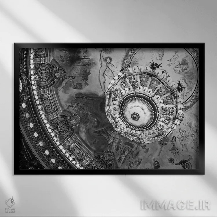 تابلو اپرای پاریس اثر کارولین مینت - نمای قابدار مشکی