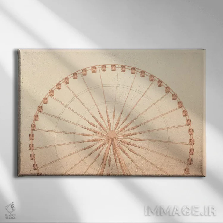 تابلو چرخوفلک پاریس اثر کارولین مینت - نمای روبهرو روی دیوار