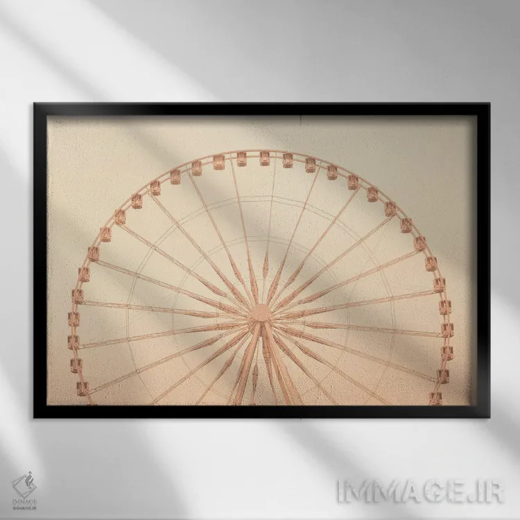 تابلو چرخوفلک پاریس اثر کارولین مینت - نمای قابدار مشکی