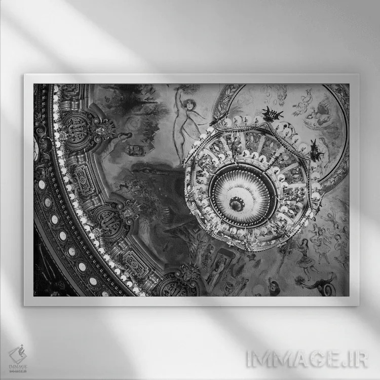 تابلو اپرای پاریس اثر کارولین مینت - نمای قابدار سفید