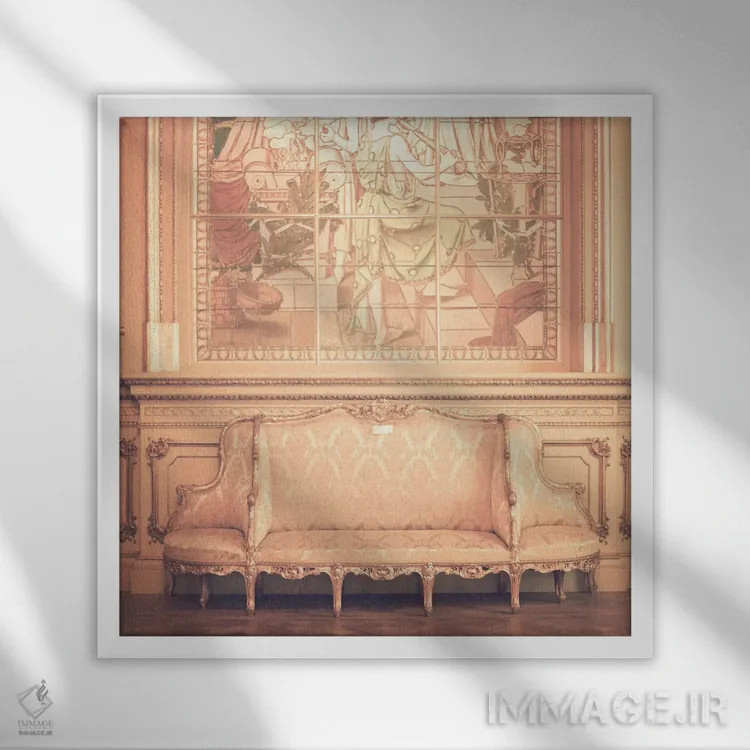 تابلو صندلی قصر اثر کارولین مینت - نمای قابدار سفید