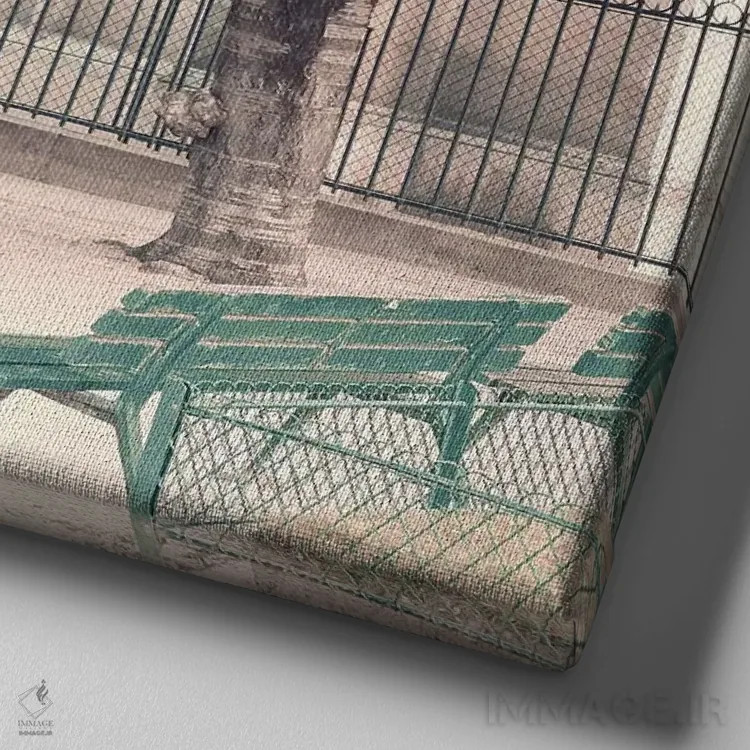 تابلو گیلاسهای پاریس اثر کارولین مینت - نمای نزدیک بافت بوم