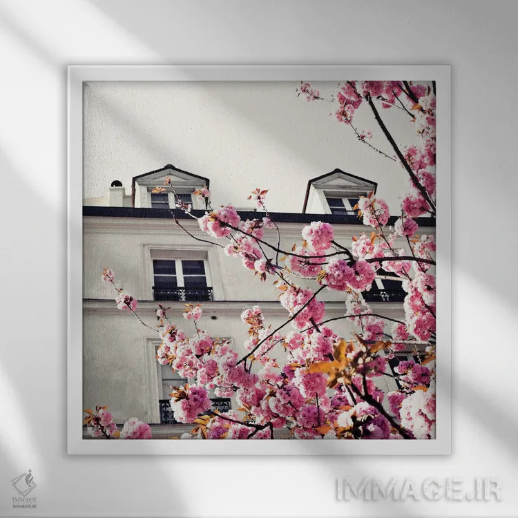 تابلو گیلاسهای پاریس دوم اثر کارولین مینت - نمای قابدار سفید